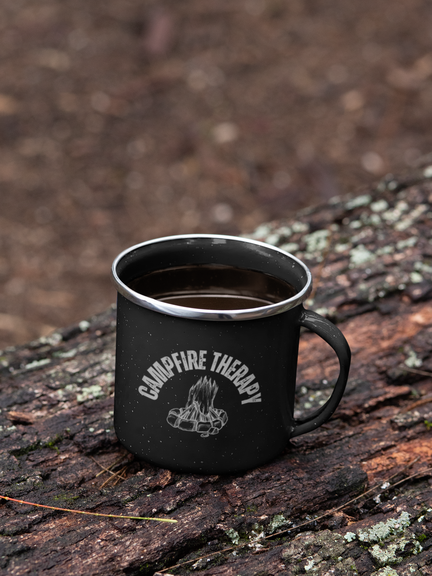 Campfire Therapy Metal Coffee Mug