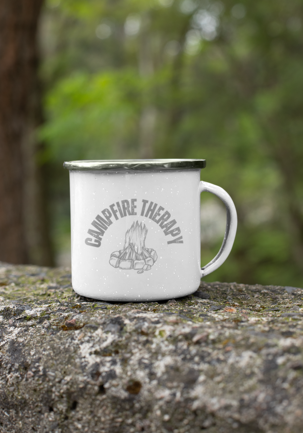 Campfire Therapy Metal Coffee Mug