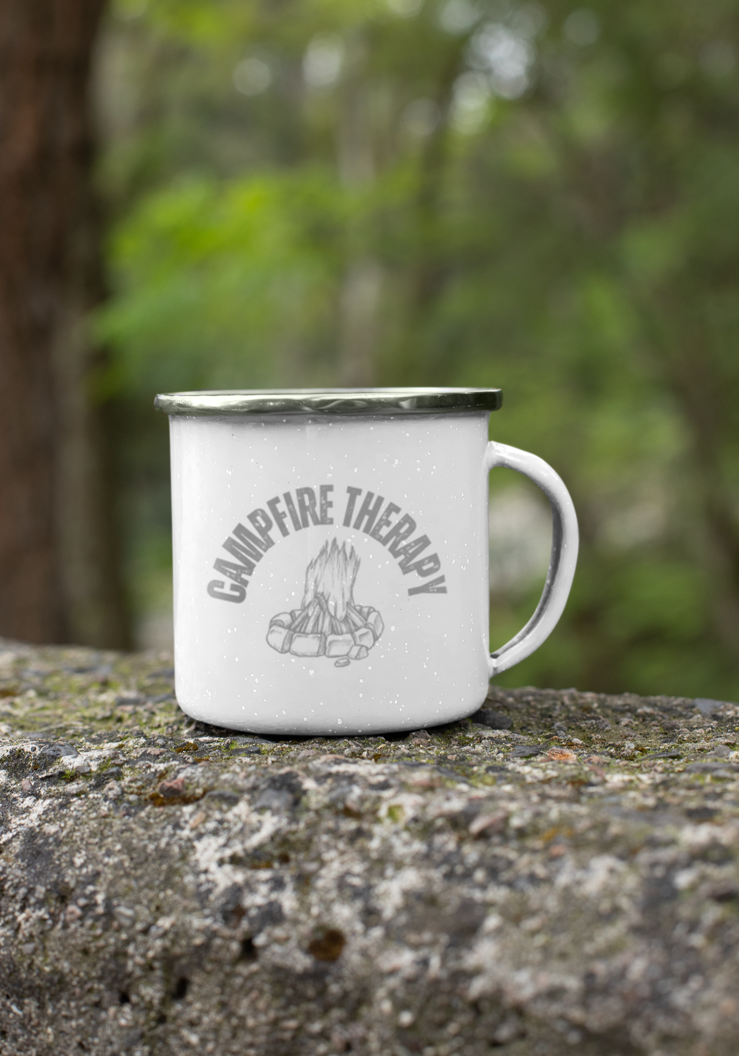 Campfire Therapy Metal Coffee Mug